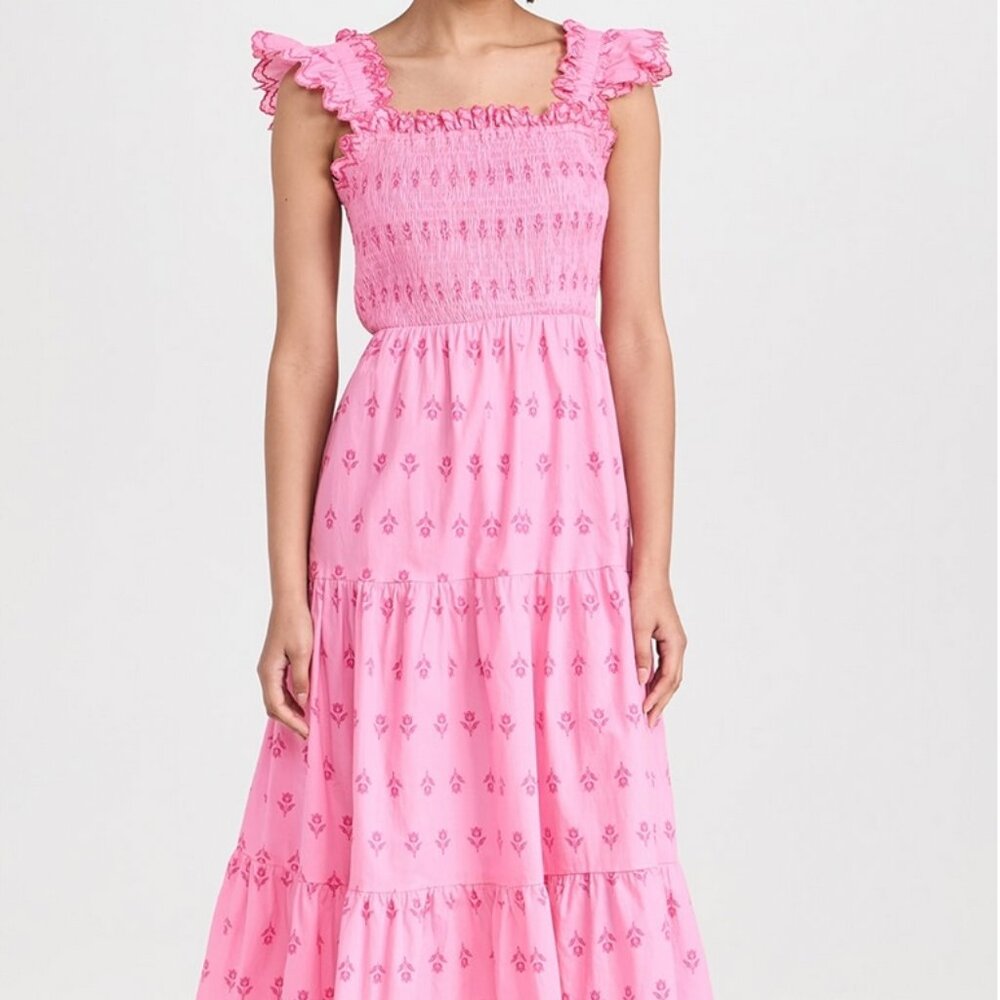 NWT Moon River 100% cotton pink midi dress